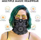 Venswell Neck Gaiter Face Mask Men Women, Seamless Bandana Rave Face Cover - Image 2
