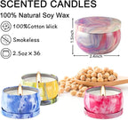 YOROXRG Scented Candles Gifts Set 24 Pack Soy Wax Travel Tin Jar Candles - Image 4