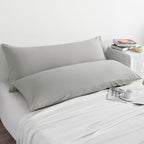 NTBAY Body Pillowcase Set of 2, 20x54 inches, Light Grey, Fade Resistant - Image 2