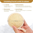 Face Exfoliating Loofah Pads Scrubber, Natural loofa Exfoliator Scrub Pad - Image 3