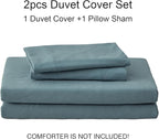 PURE ERA Jersey Knit Duvet Cover Set 100% T-Shirt Cotton Super Soft Comfy 2pc - Image 7