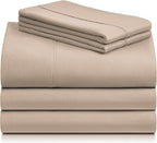 LuxClub 5 PC Split King Sheet Set, Breathable Luxury Bed Sheets, Deep Pockets - Image 9