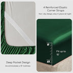 MR&HM Satin Bed Sheets, Queen Size Sheets Set - Image 4