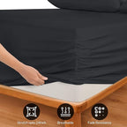 Royale Linens Extra Deep Pocket Full Fitted Sheet Only - Image 3