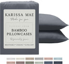 Karissa Mae Cooling Bamboo Viscose Queen Size Pillowcase Set | 100% FSC by KARISSAMAE