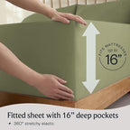 LuxClub 4 PC California King Sheet Set, Deep Pockets Wrinkle Free Cooling Bed - Image 6