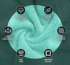 Avalon Towels Turquoise Bath Towels Set of 4 pcs, 100% Cotton Towel Absorbent - Image 6