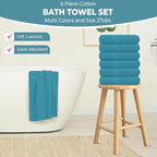 KAHAF COLLECTION 6 Pack Bath Towels Set 100% Ring Spun Cotton, Lightweight - Image 4