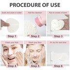 50-Count Facial Sponges Compressed, 100% Natural Cellulose Face Sponge - Image 5