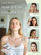 Rena Chris Gua Sha Facial Tools, Jade Guasha Tool - Image 5