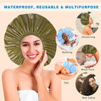 Jumbo Size Shower Cap 2 PCS Waterproof Shower Caps - Image 2