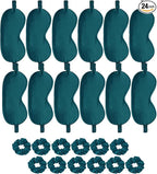 24Pcs Satin Eye Mask Silk Sleep Masks Silky Eyes Cover Blackout Blindfold by WJingYiJia