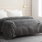 HOMLYNS LuxeHeat Heated Blanket Electric Blanket King Size, Soft Flannel Sherpa - Image 7