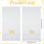 MASHAN Class of 2026 Graduation Hand Towels 3 Pack, 100% Cotton Soft Absorbent - Image 2