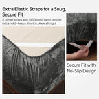 BEDELITE Velvet Fitted Sheet and Pillowcase Set, Luxury Soft Fuzzy Bottom Sheet - Image 4