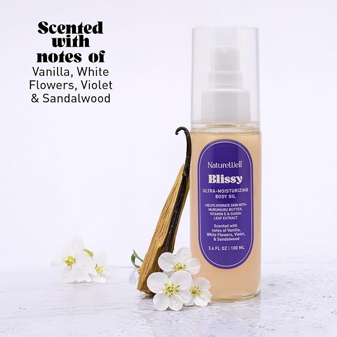 NATURE WELL Illuminating Shimmer Body Oil, Lightweight, Fast-Absorbing Formula - Image 3