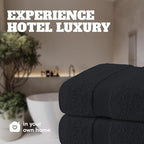 White Classic Black Bath Towels 27x54 Inch, Cotton Towel Set - Image 7