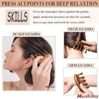 Wood Massager Comb for Hair Growth and Scalp Relax, Natural Green Sandalwood - Image 4