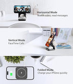 Foldable Magnetic Wireless Charger, KU XIU X40 Aluminum Alloy 3 in 1 Charging - Image 2