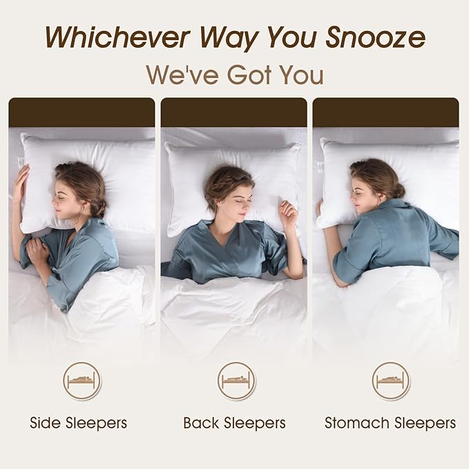 downluxe Down Alternative Pillows Standard Size Set of 2 - Image 3