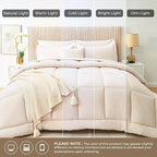 Sasttie Oversized Queen Comforter Set, 7 Pieces Extra Large Bed in a Bag - Image 7