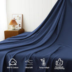 Cotton Flat Sheets Only, 600 TC 100% Cotton Flat Sheet Top Sheet Only, TwinXL - Image 4