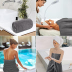 HOMEXCEL Bath Towel Set Pack of 4, 30 x 60 Inches Large Microfiber Bath Towels - Image 7