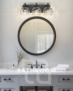 Bathroom Light Fixtures Over Mirror, 3-Light Matte Black Vanity Light - Image 5