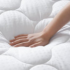 LEISURE TOWN Cotton King Mattress Pad Fitted Quilted Mattress Cover Pillow Top - Image 6