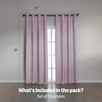 Amazon Basics Jacquard 2-Piece 100% Blackout Curtains, Living Room and Bedroom - Image 5