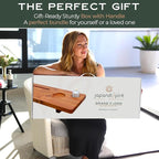 Teak Bathtub Tray for Tub 35” | Bath Tub Tray Wood for Large & Freestanding Tubs - Image 9