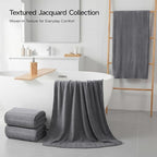 ecolook 4 Pack Microfiber Bath Towels, 31 x 63 inches Extra Large Bath Towel Set - Image 2