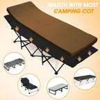 CYMULA Camping Cot Mattress 2in Memory Foam Sleeping Pad, Soft Warm Non-Slip - Image 3