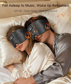 MUSICOZY 3D Silk Bluetooth Sleep Mask Headphones, Mulberry Silk Eye Mask - Image 2