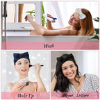 Jexine 24 Pcs Facial Spa Headband Makeup Headbands Bulk Bow Hair Head Band - Image 5
