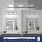 SineRise LED Modern Bathroom Vanity Light Fixtures, Brushed Nickel Modern - Image 5