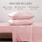 MR&HM Satin Bed Sheets, King Size Sheets Set - Image 7