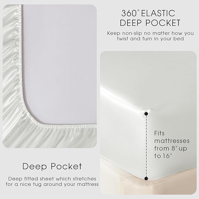 FreshCulture Satin Sheets California King - Image 4