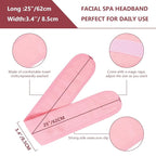 Whaline Spa Facial Headband Make Up Wrap Head Terry Cloth Headband Adjustable - Image 2