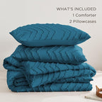 Andency Teal Comforter Set Queen Size, Boho Soft Warm Tufted Bedding Comforter - Image 6