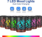 Essential Oil Diffuser- Aromatherapy Diffuser with7 Colors Light and Auto-Off - Image 2