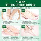 Pedicure Kit Foot Soak Set: Bubble Salt, Sugar Scrub, Massage Mask, Massage - Image 5