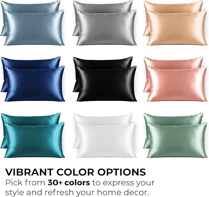 Pure Bedding Satin Pillowcase 2 Pack - Image 4