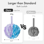 AmazerBath Charcoal Loofah Sponge, Shower Loofah 60g/PCS - Image 5