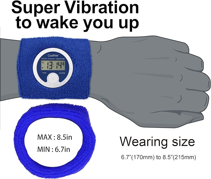 Coolfire Vibrating Alarm Clock Wristband, Silent Wake-Up Watch - Image 5