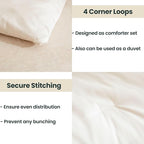 Paxrac Beige Comforter Set King Size, Cream 3 Pieces Comforter Set, Lightweight - Image 4