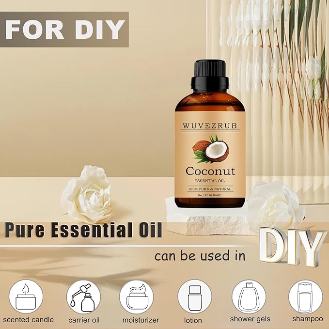 Coconut Essential Oils, 60ML Pure and Natural Essential Oil - Image 3