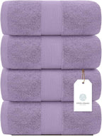 White Classic Luxury Bath Towels Set of 4 Large - Image 2