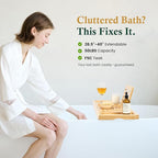 Bamboo Bathtub Tray, Bath Caddy - Image 7