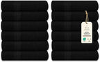 Medium Bath Towels Bulk Set of 12 – 100% Cotton Terry – 24" x 48" – Quick Dry by ASTILTEXCottonTowels